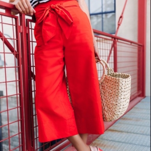 kate spade Pants - NWT Kate Spade Cherpeper Slub Cotton Culotte